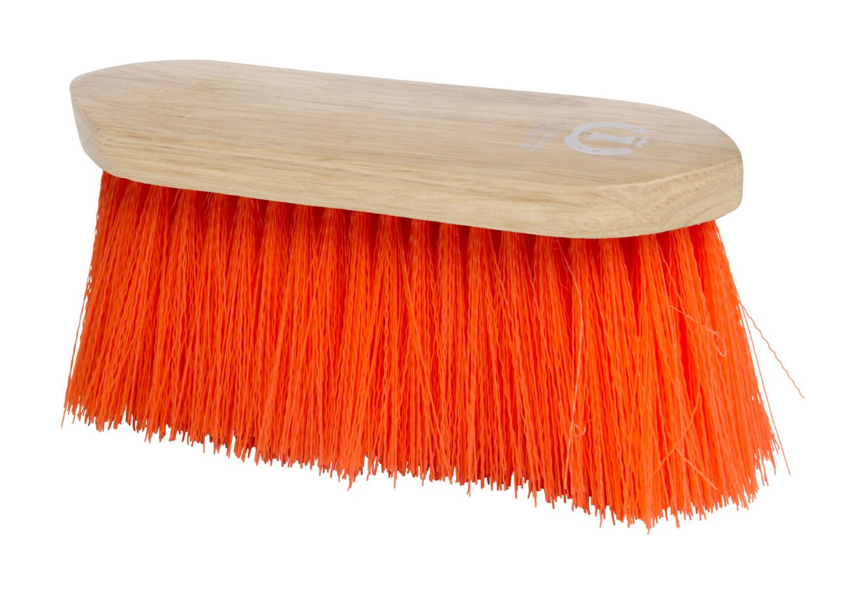 Imperial Riding Dandy escova de nylon longa e dura com dorso de madeira v Laranja néon Imperial Riding Dandy escova de nylon longa e dura com dorso de madeira v Laranja néon