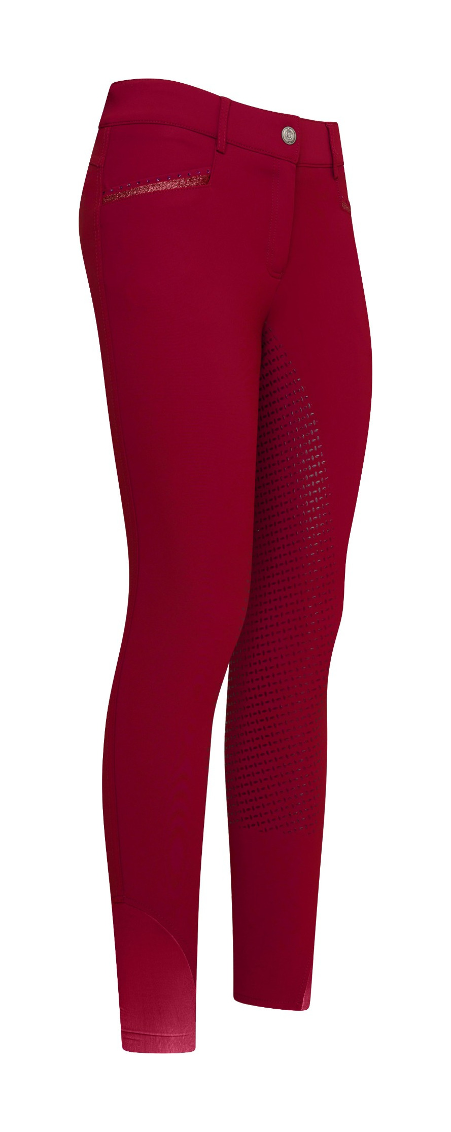 Calça de equitação Imperial Riding El Capone cintura alta FullGrip Vermelho tango