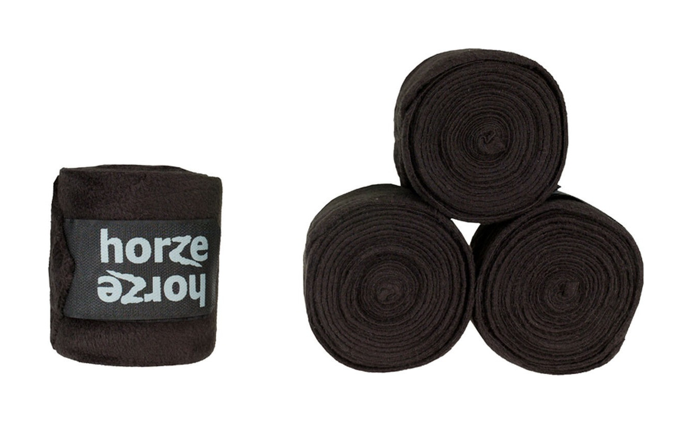 Bandagens de polo em fleece para equitação Horze Embrace