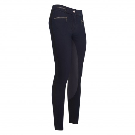 Calça de equitação Euro-Star Onyx denim full grip