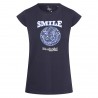 T-shirt Imperial Riding Smiley Flowers - Azul-marinho