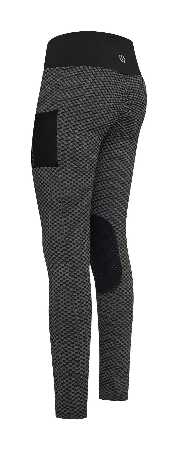 Legging de equitação Imperial Riding Diamond Bubble Kneegrip Preto Legging de equitação Imperial Riding Diamond Bubble Kneegrip Preto