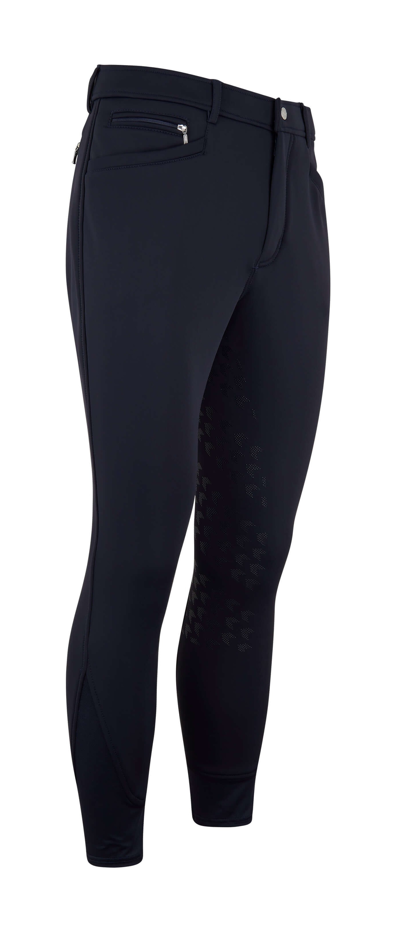 Calça de equitação Easy Rider Victor Softshell FullGrip Azul-marinho