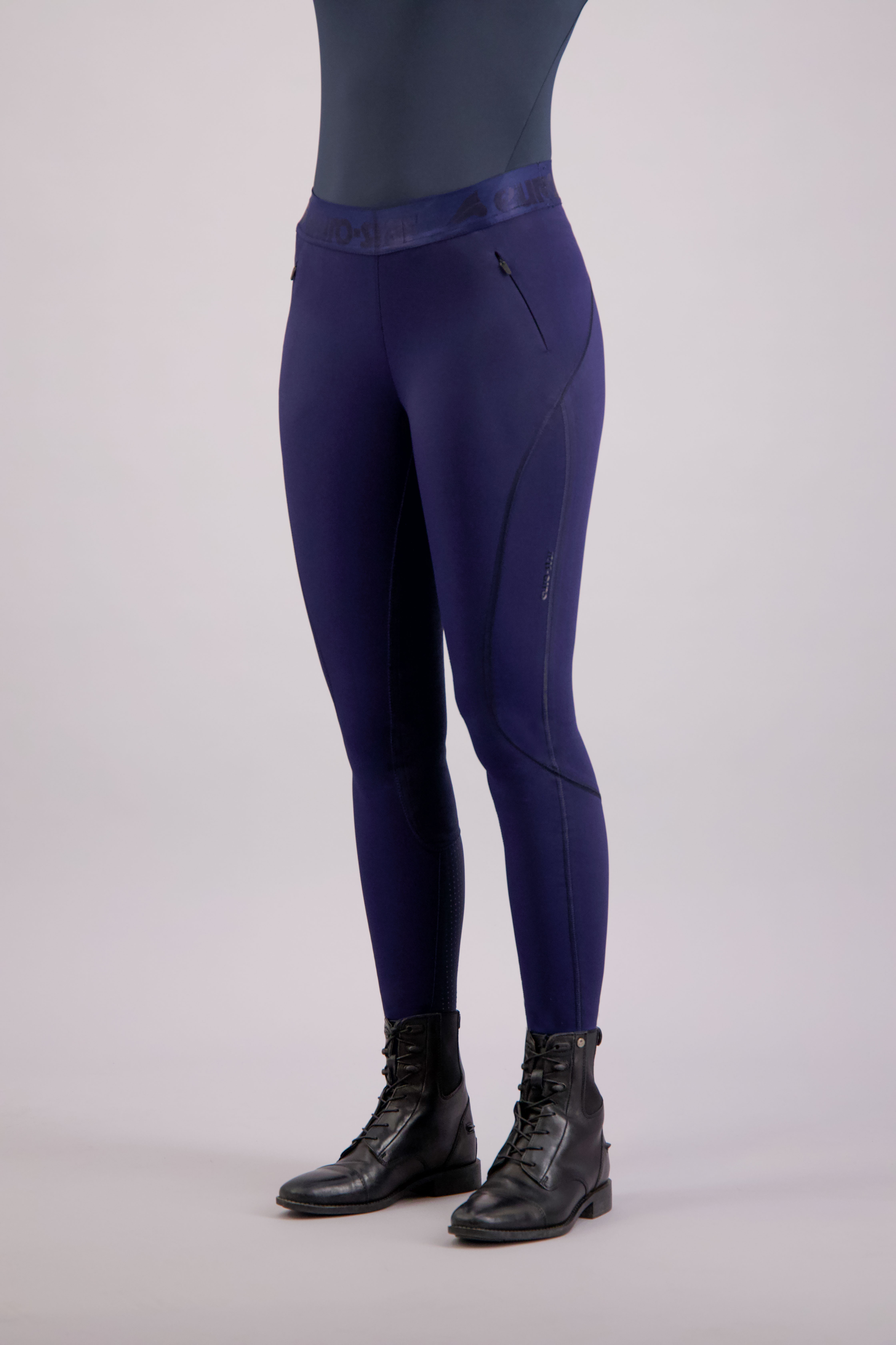 Legging de equitação Euro-Star Athletic Fashion Full Azul da noite