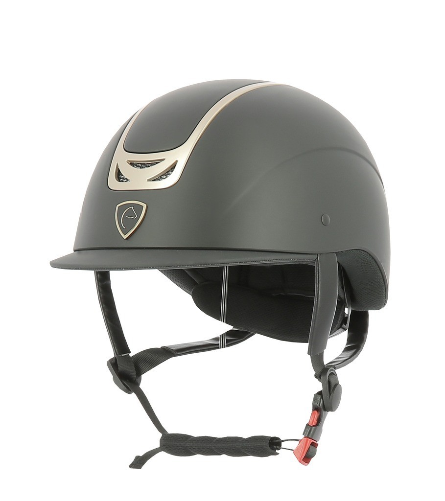 Capacete Equithème Pepit Preto / cromado