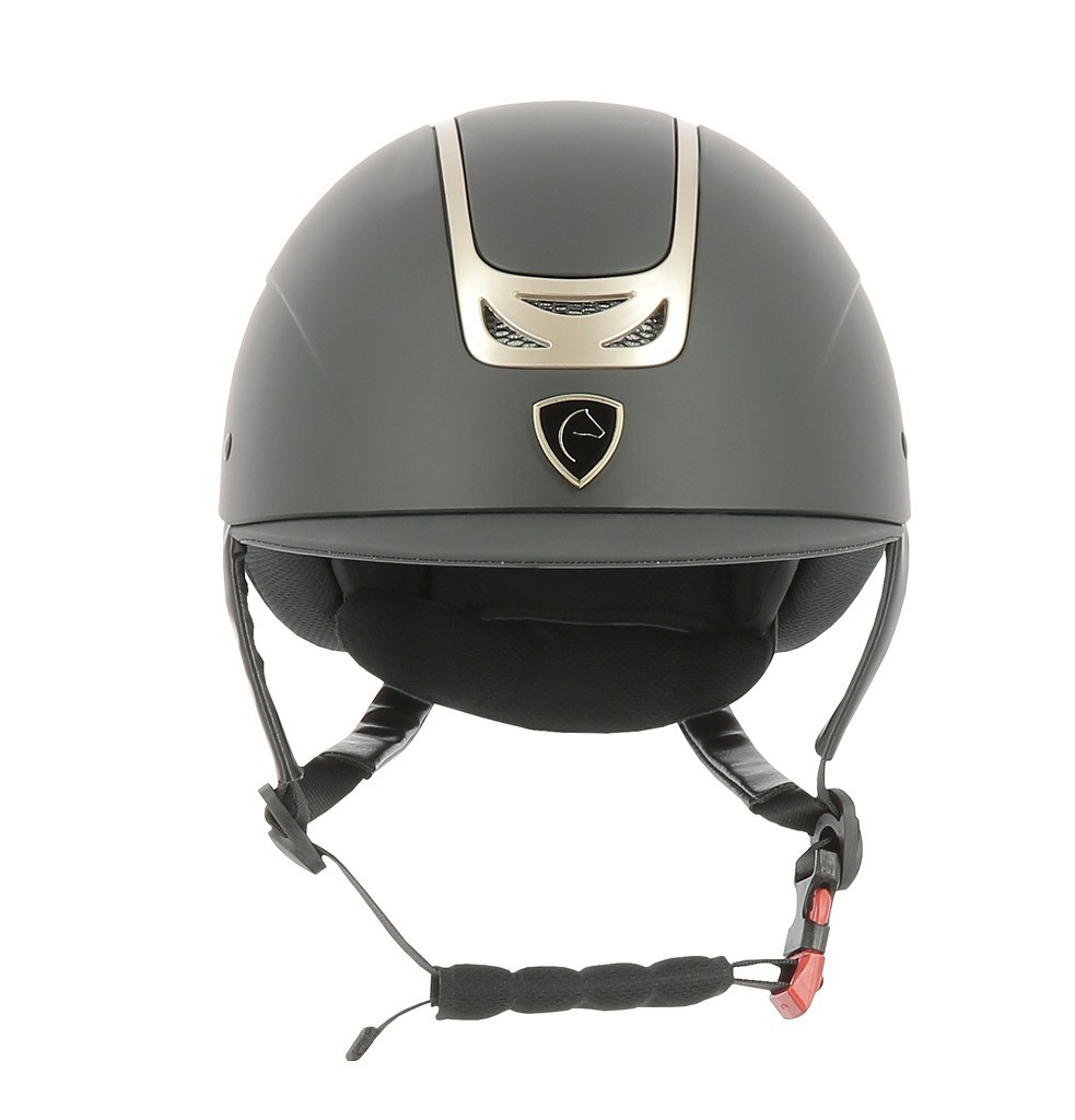 Capacete Equithème Pepit Preto / cromado