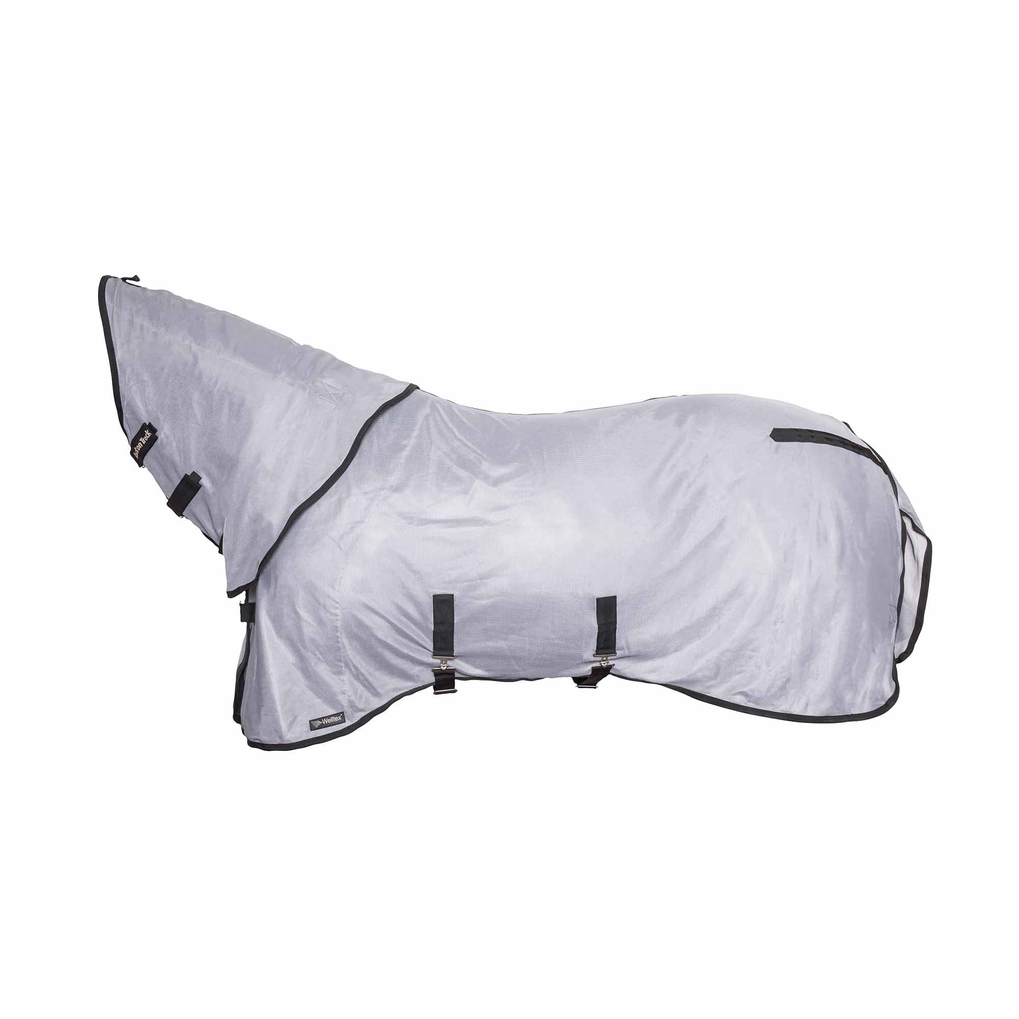 Capa anti-moscas Back on Track Buzter com pescoço Prata modelo antigo