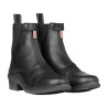 Botas de couro Rose com fecho éclair frontal Horze - Preto