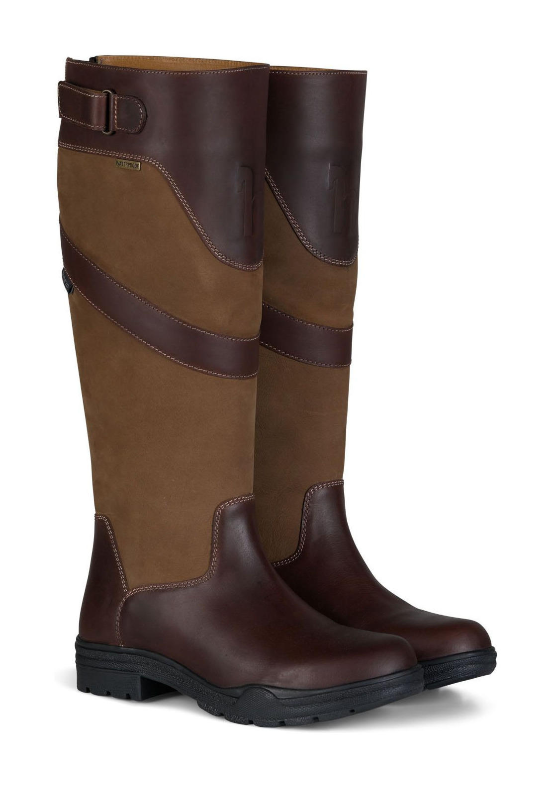 Botas impermeáveis de campo femininas Waterford Horze Castanho escuro / castanho escuro Botas impermeáveis de campo femininas Waterford Horze Castanho escuro / castanho escuro