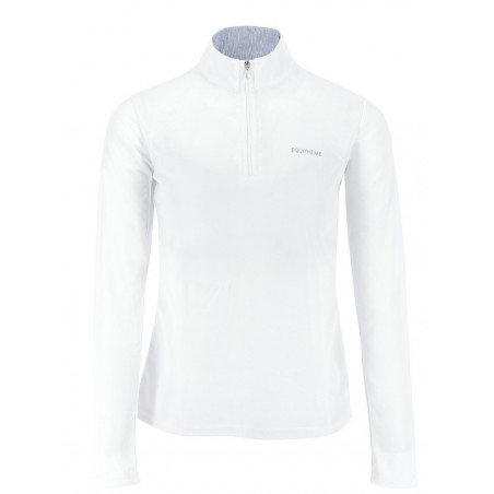 Polo Equithème Mesh de mangas compridas corte ajustado