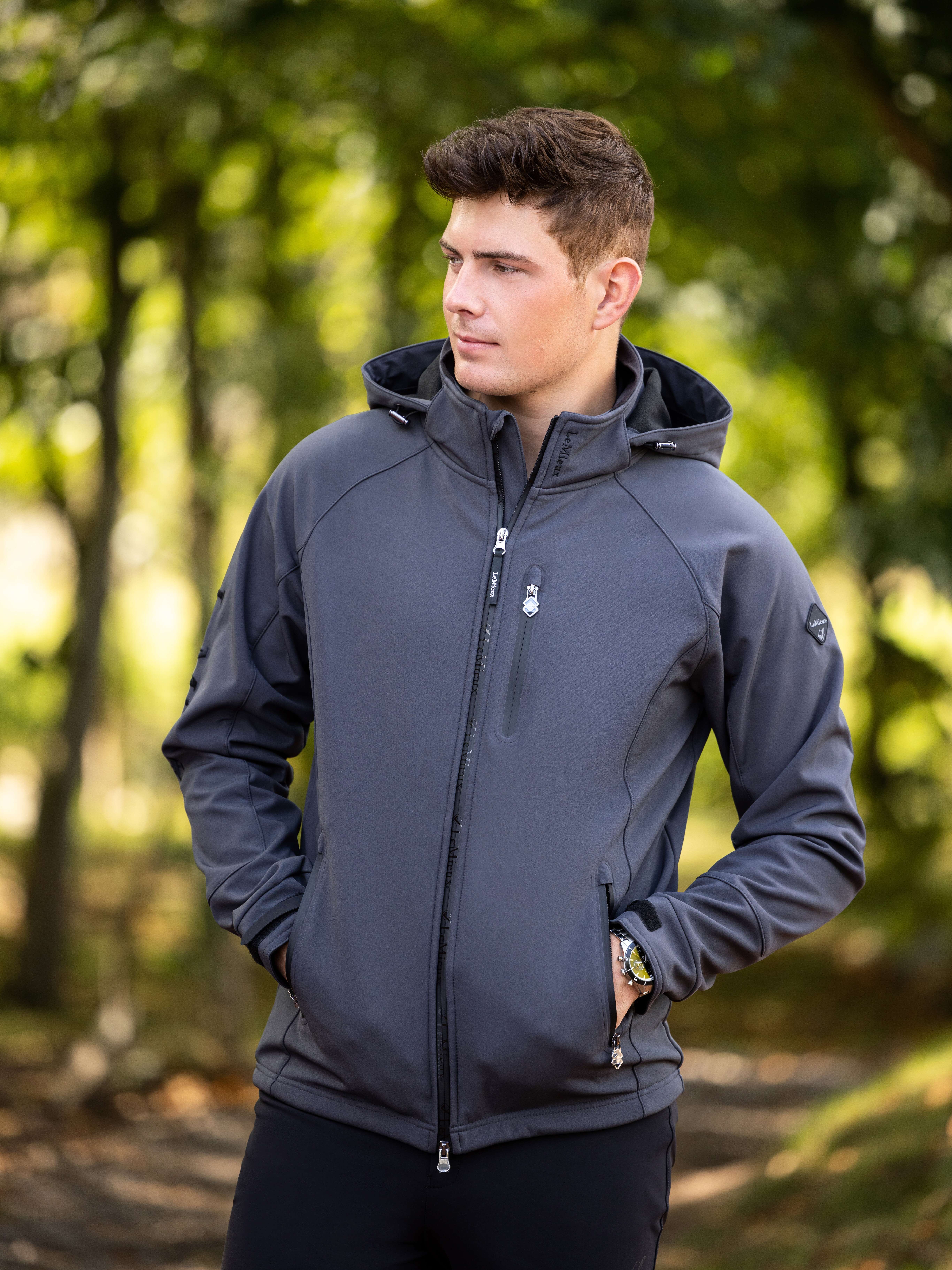 Casaco softshell Elite LeMieux masculino Antracite Cinzento
