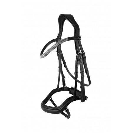 Cabeçada anatômica Horze Highbury testadeira com strass