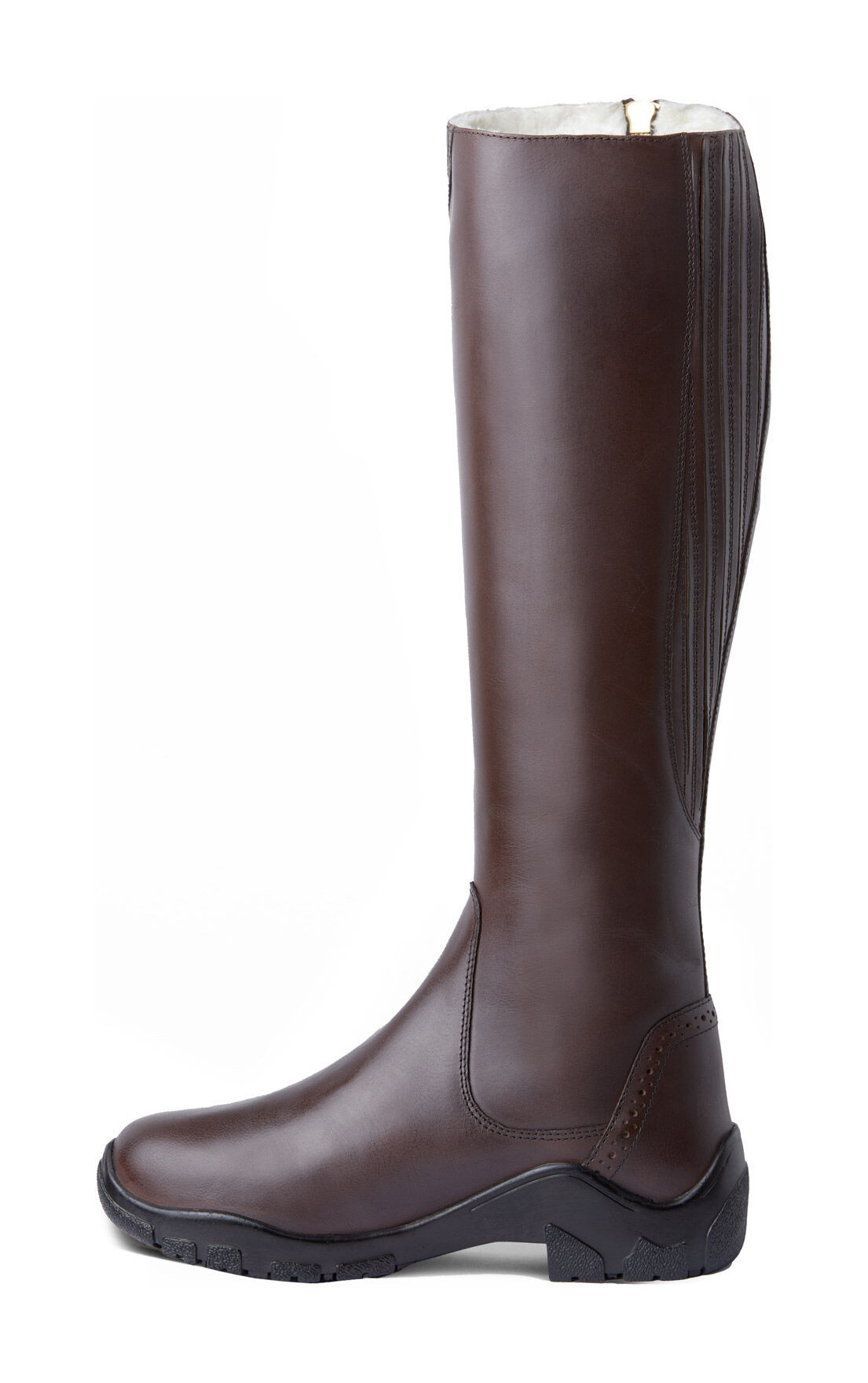 Botas forradas de couro Horze Aspen feminino Castanho escuro