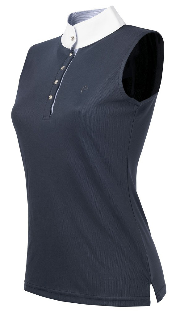 Polo Equithème Mesh Cores SM Marinho / azul / branco