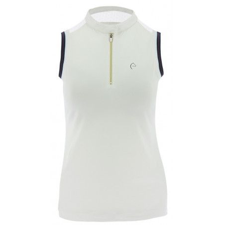 Polo feminino Equithème Smoff sem mangas