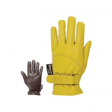 Luvas de equitação em couro com fecho de velcro Umbria Equitazione 174