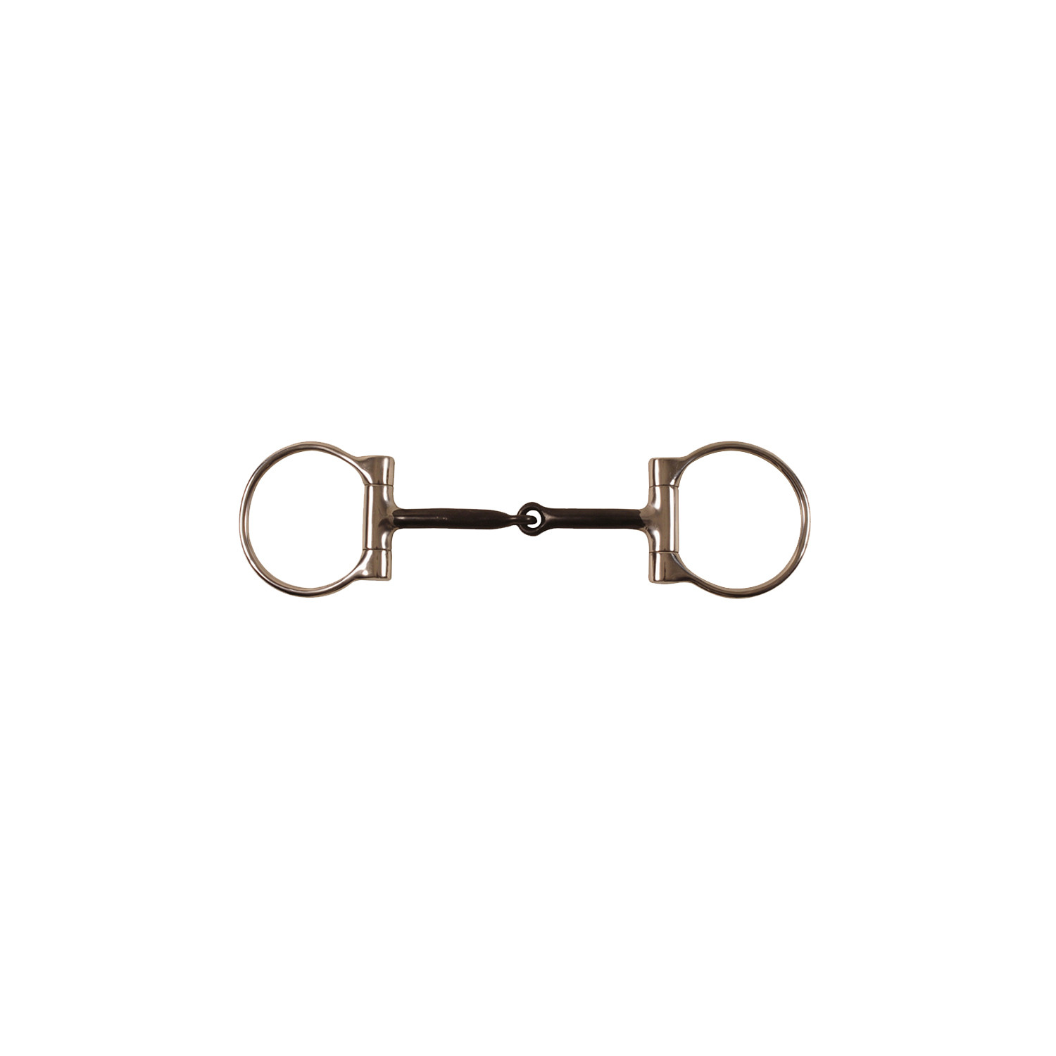 Mors western em aço inoxidável D Pool com inserções de cobre e pontas pretas Mors western em aço inoxidável D Pool com inserções de cobre e pontas pretas