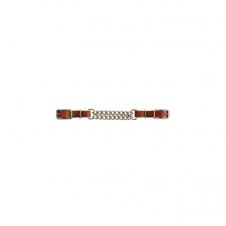 Gourmette de couro Lakota com corrente dupla