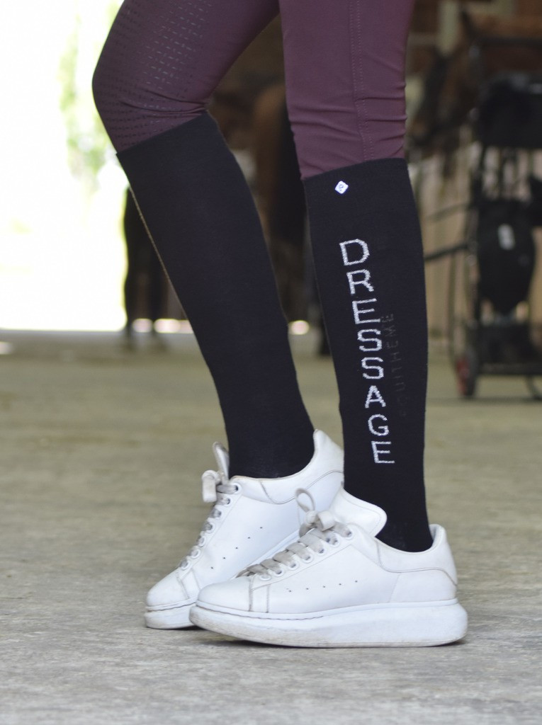 Meias Equithème Dressage Preto / branco