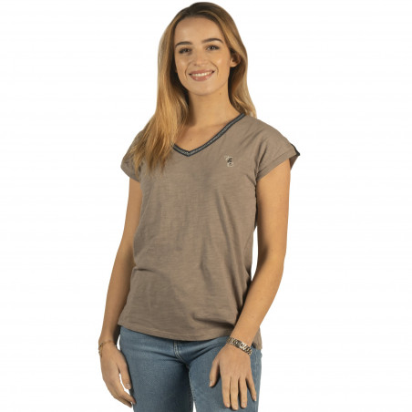 T-shirt feminina Janina Flags & Cup