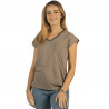 T-shirt feminina Janina Flags & Cup -  Cinzento-acastanhado