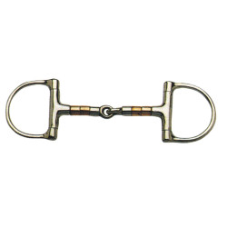 Mors de filete de cobre e aço com rolos, argolas DEE Korsteel Mors de filete de cobre e aço com rolos, argolas DEE Korsteel