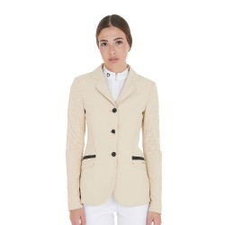 Casaco de competição perfurado feminino 3 botões Equestro