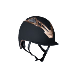 Capacete Apex Chrome preto fosco/ouro rosa Suomy