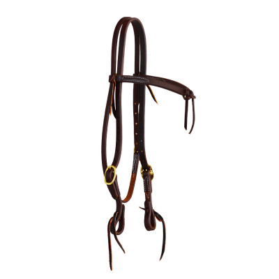 Têtière avec bandeau à nœud Futurity de 5/8" Platinum Pro Huile foncé