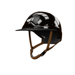 Capacete Flex-on Armet preto viseira Mista Star Jugular marrom Capacete Flex-on Armet preto viseira Mista Star Jugular marrom