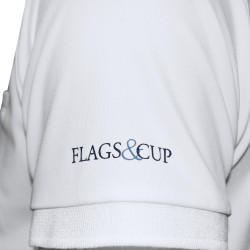 Polo masculino Urbano de mangas curtas Flags & Cup Polo masculino Urbano de mangas curtas Flags & Cup