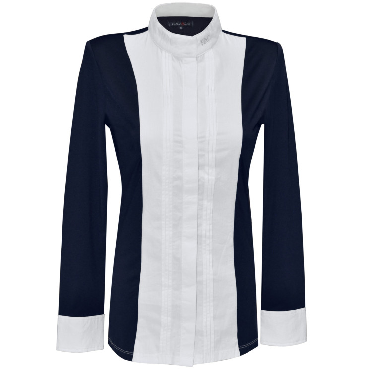 Polo Diamantina feminino de mangas compridas Flags & Cup Polo Diamantina feminino de mangas compridas Flags & Cup