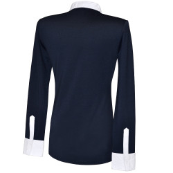 Polo Diamantina feminino de mangas compridas Flags & Cup Polo Diamantina feminino de mangas compridas Flags & Cup