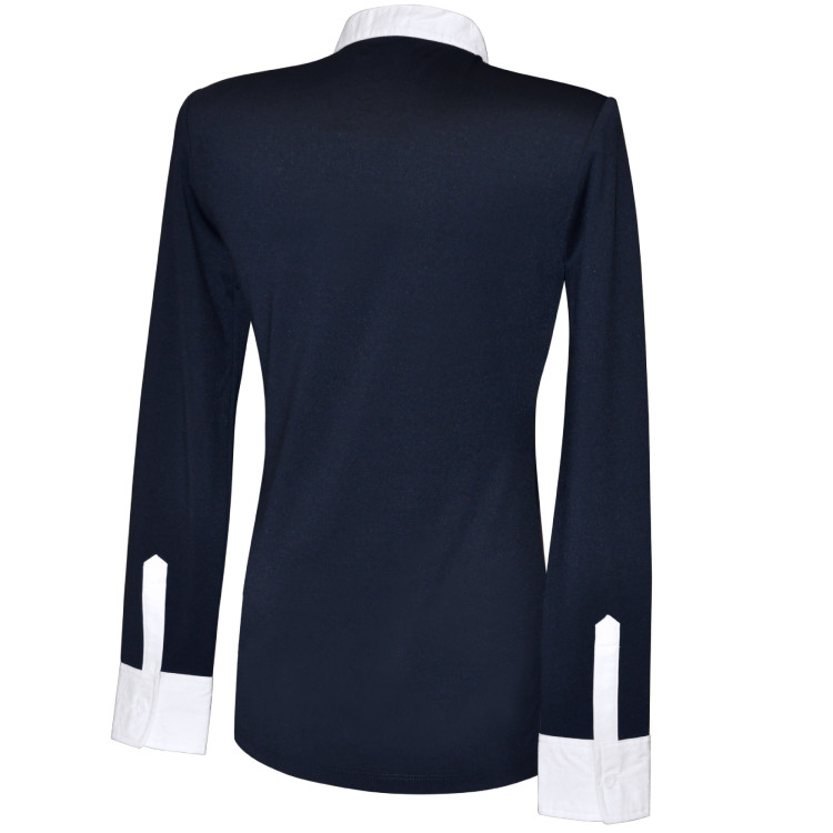Polo Diamantina feminino de mangas compridas Flags & Cup Polo Diamantina feminino de mangas compridas Flags & Cup