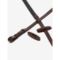 Paradores de rédeas de borracha LeMieux Castanho