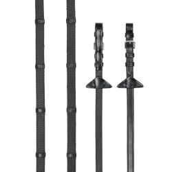 Rendas de borracha macia com paradores LeMieux Preto / prata