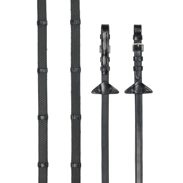 Rendas de borracha macia com paradores LeMieux Preto / prata