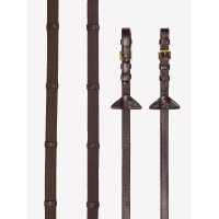 Rendas de borracha macia com paradores LeMieux Havana / latão Castanho