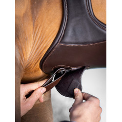 Cilha longa anatômica LeMieux Gel-Tek com ímã Castanho