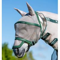 Máscara anti-moscas Horseware Rambo Plus Bege / verde