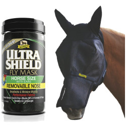 Máscara anti-moscas com orelhas e protetor de nariz Absorbine Ultrashield Máscara anti-moscas com orelhas e protetor de nariz Absorbine Ultrashield