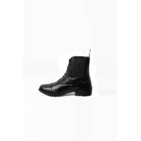Botas Horze couro Horze Kingston zíper duplo feminino Preto
