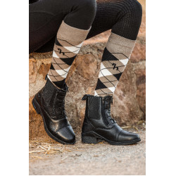 Botas Horze couro Horze Kingston zíper duplo feminino Preto Botas Horze couro Horze Kingston zíper duplo feminino Preto