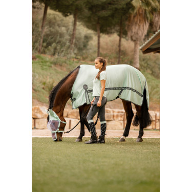 Capa anti-moscas Horze Paso Fino com proteção UV Riacho verde