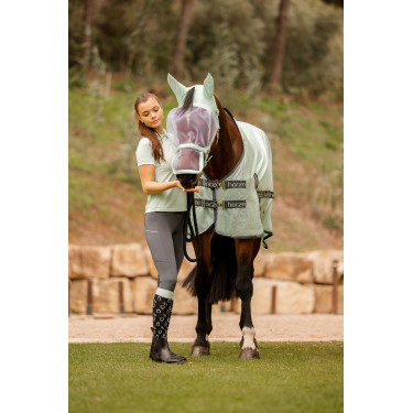 Capa anti-moscas Horze Paso Fino com proteção UV Riacho verde