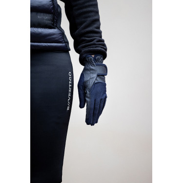 Luvas de equitação de verão B Vertigo Carla Mesh feminino Marinho escuro Azul