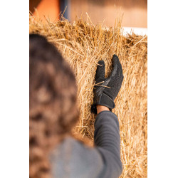 Luvas de equitação de inverno Horze Ava infantil Preto