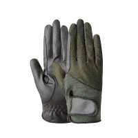 Luvas de equitação de verão Horze Leni feminino Verde escaravelho