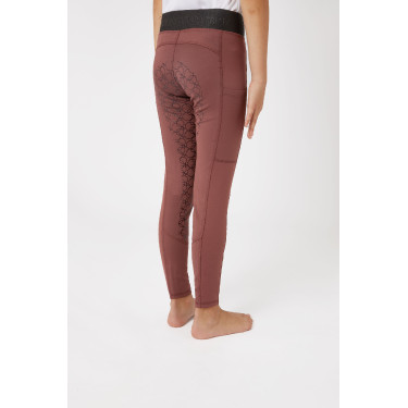 Legging de equitação com silicone Horze Leighton Juvenil com culote completo e forro quente Legging de equitação com silicone Horze Leighton Juvenil com culote completo e forro quente