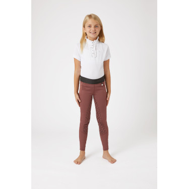 Legging de equitação com silicone Horze Leighton Juvenil com culote completo e forro quente Legging de equitação com silicone Horze Leighton Juvenil com culote completo e forro quente